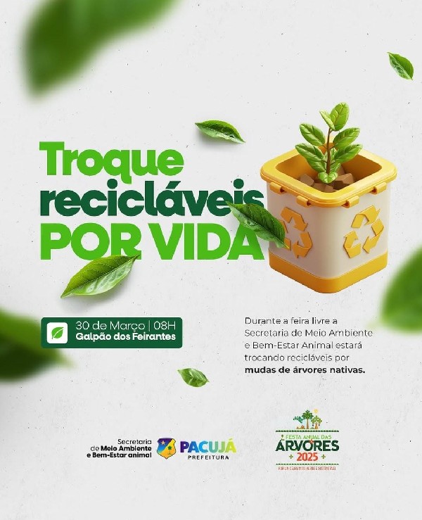 Troque recicláveis por VIDA!
